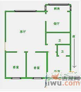 秦皇小区2室1厅1卫82㎡户型图