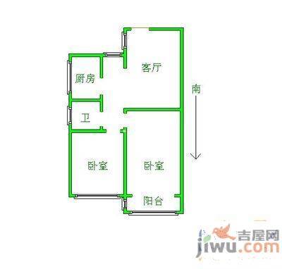 建安里3室2厅1卫105㎡户型图