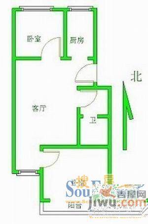 文精里2室1厅1卫户型图