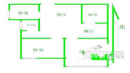 东华北里1室0厅0卫户型图