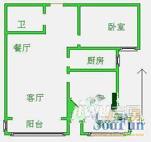 青馨家园2室2厅1卫103㎡户型图