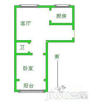 新胜利村2室1厅1卫74㎡户型图