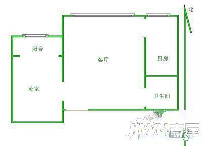 新世纪小区2室2厅1卫89㎡户型图