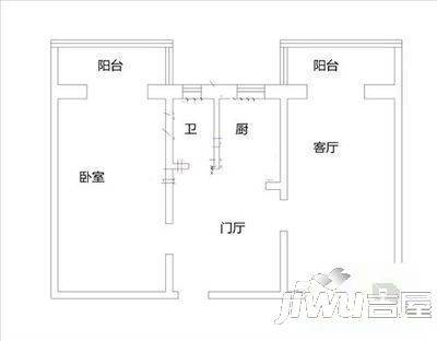 新世纪小区2室2厅1卫89㎡户型图