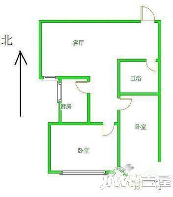 新世纪小区2室2厅1卫89㎡户型图