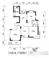 欧雅花园3室2厅1卫115㎡户型图