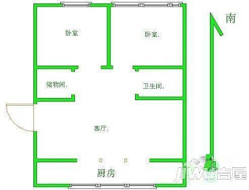 前进新村0室1厅1卫户型图