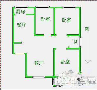 漓江花园3室2厅2卫123㎡户型图