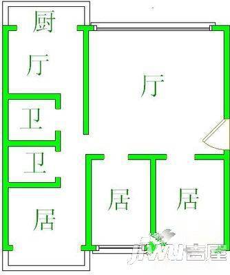 渤海家园1室1厅1卫45㎡户型图