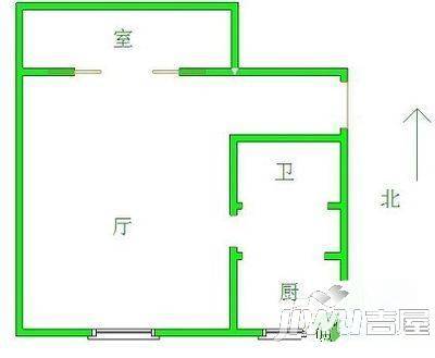 渤海家园1室1厅1卫45㎡户型图