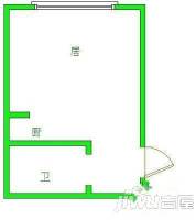 渤海家园1室1厅1卫45㎡户型图