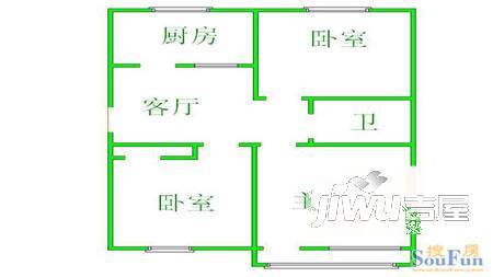 耀华新村1室1厅1卫户型图