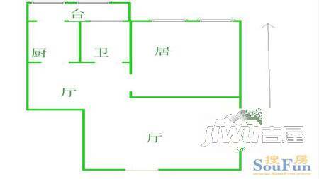 世纪公寓1室1厅1卫户型图