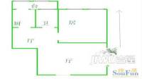 海建里1室1厅1卫户型图