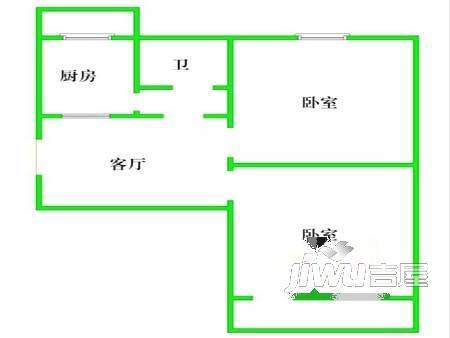 美岭小区1室1厅1卫户型图