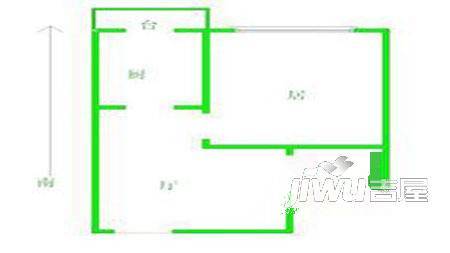 长城村1室1厅1卫户型图