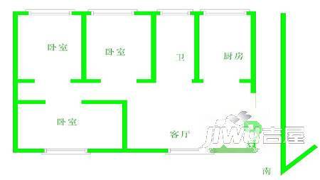 广顺青年城1室1厅1卫户型图