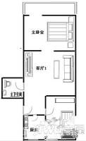 幸福里2室1厅1卫53㎡户型图