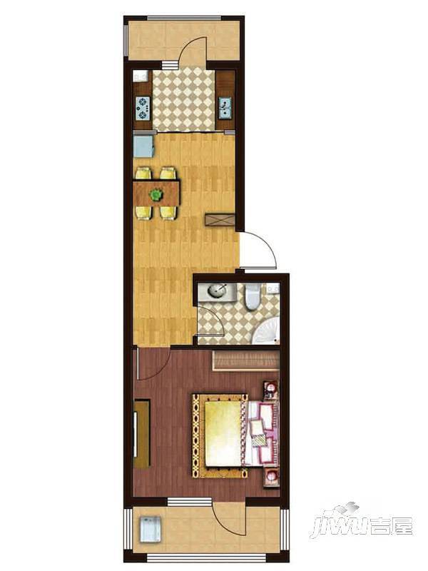 兴盛佳园3室2厅2卫128.5㎡户型图