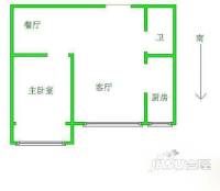 金海蓝湾商务休闲度假区1室1厅1卫户型图