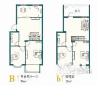 翔麟大厦2室2厅1卫86㎡户型图