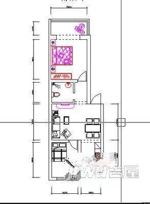 避暑家园2室1厅1卫户型图