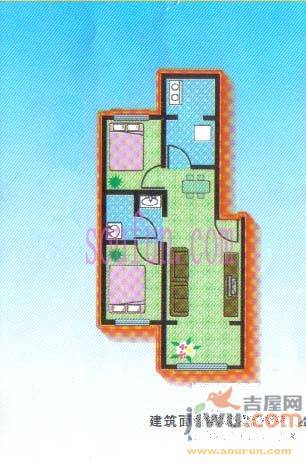 西苑小区普通住宅65.8㎡户型图