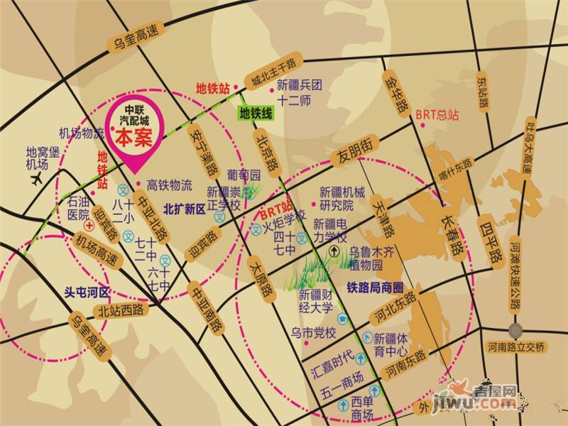 中联汽配城位置交通图图片