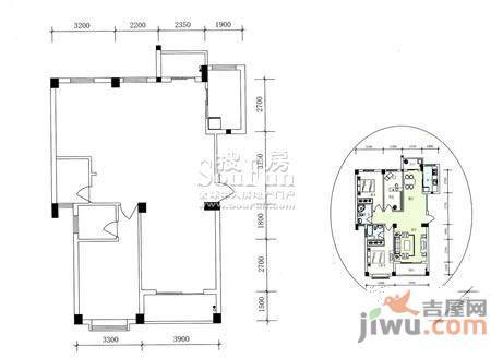 西江康城1室1厅1卫126.7㎡户型图