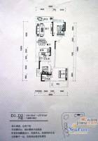 美岸长堤3室2厅2卫134.4㎡户型图