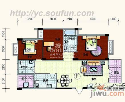 金凤朝阳4室2厅2卫161.3㎡户型图