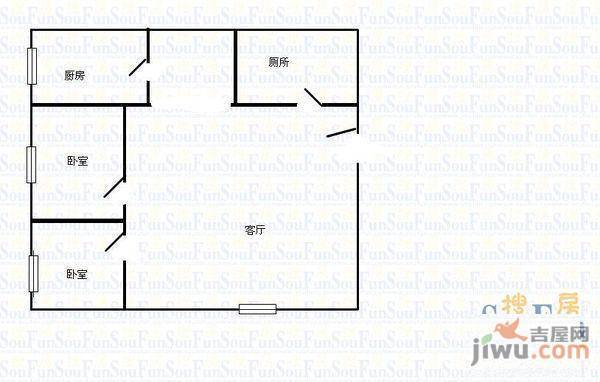 锦绣东庐3室2厅2卫户型图