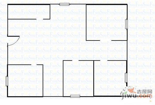 东方花苑2室1厅1卫户型图