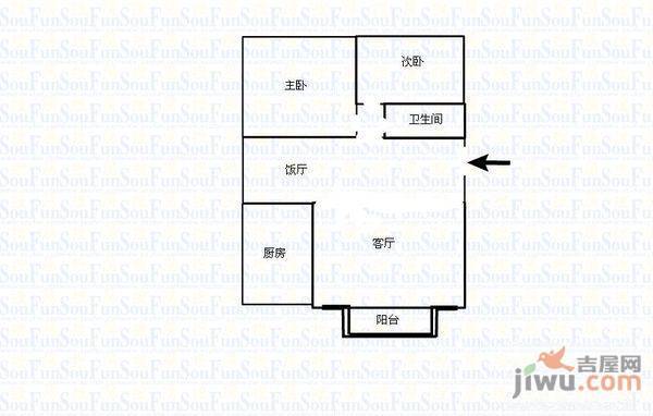 金峡小区3室2厅2卫户型图