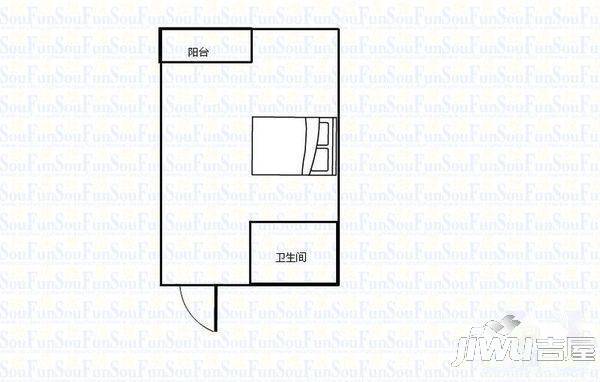 晶品国际2室2厅1卫户型图