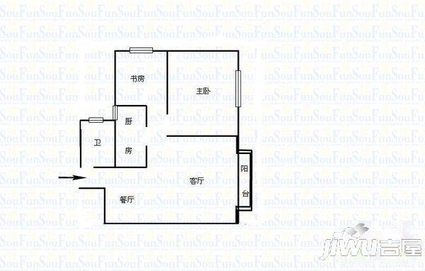 新滨江乐园2室2厅1卫户型图