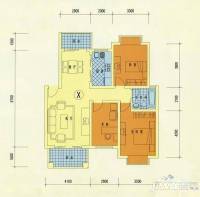 清江富林花园3室2厅2卫户型图