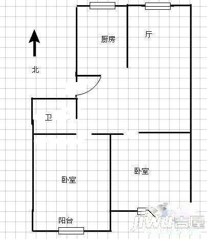 云林小区2室1厅1卫户型图