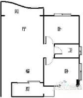 安旺花园2室2厅1卫户型图