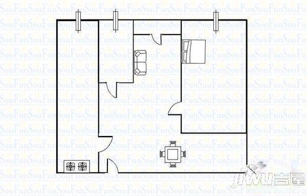 伍临小区2室1厅1卫户型图