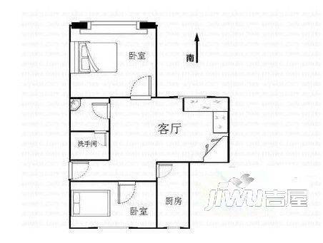 桥头公园2室1厅1卫户型图