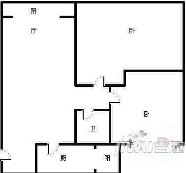 黄龙小区2室2厅1卫户型图