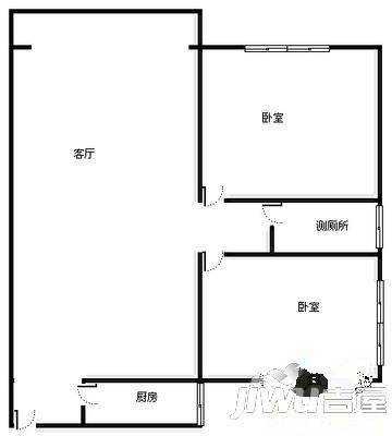 永耀名居2室1厅1卫户型图