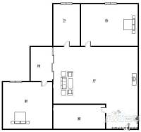 桥兴小区2室2厅1卫户型图