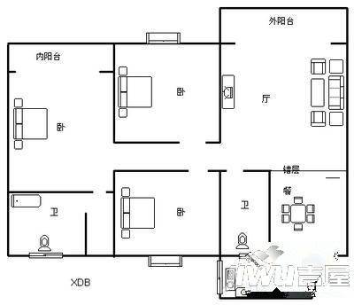 世纪欧洲城5室2厅2卫户型图