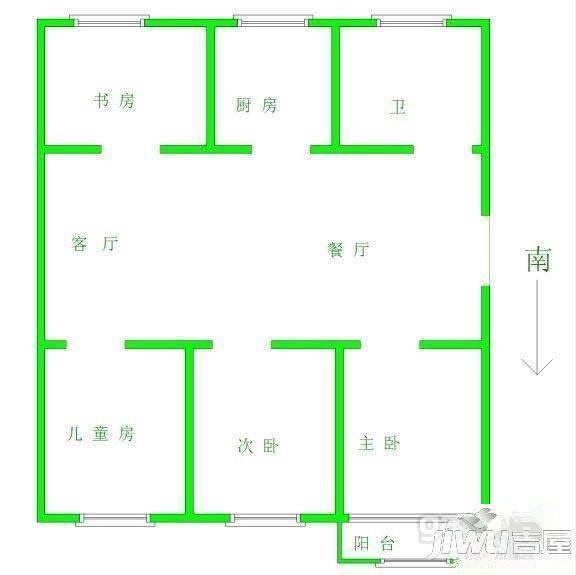 碧翠苑2室2厅1卫户型图