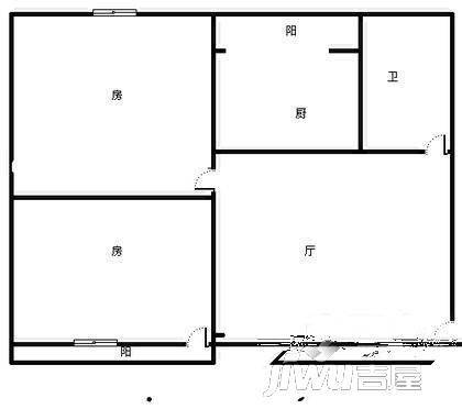 碧翠苑2室2厅1卫户型图