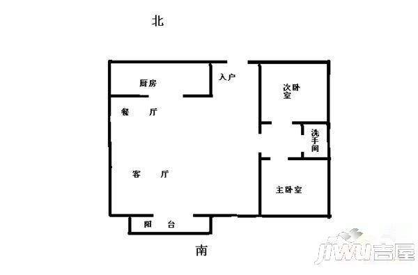 碧翠苑2室2厅1卫户型图