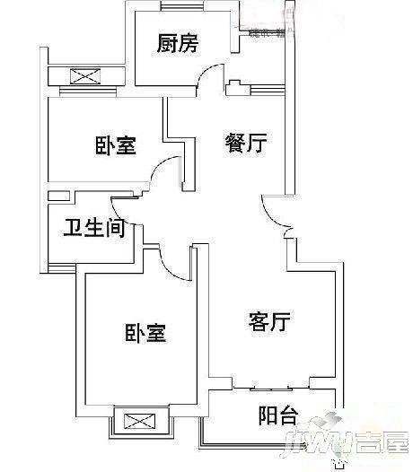 碧翠苑2室2厅1卫户型图