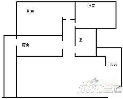 碧水蓝天2室1厅1卫户型图